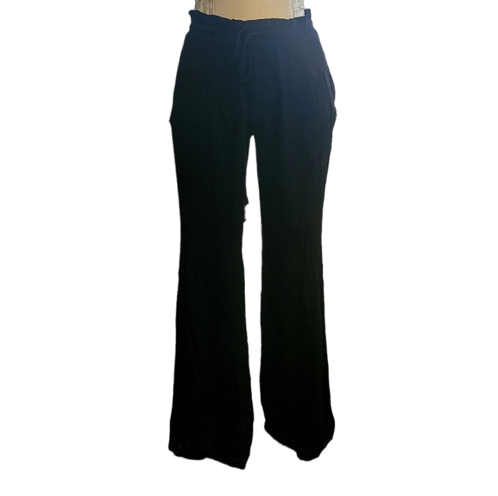 Patrons of Peace sheer black pants M